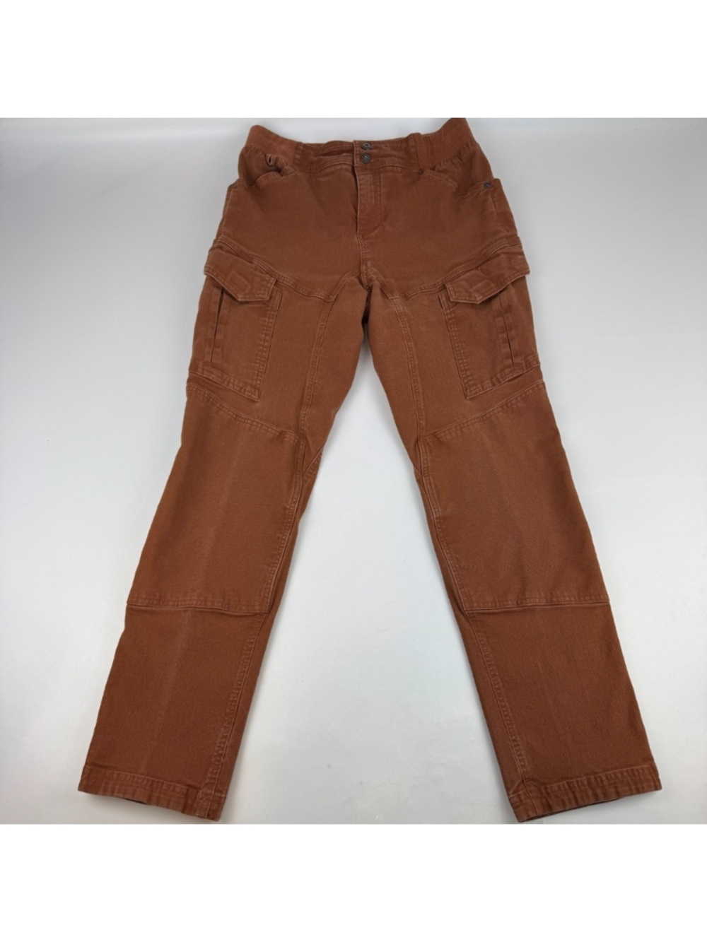 Duluth Trading Womens Size 8 Fire Hose Flex Shift Slim Leg Cargo Pants Brown